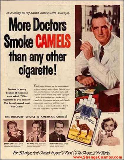 Doctors smoke camels advert