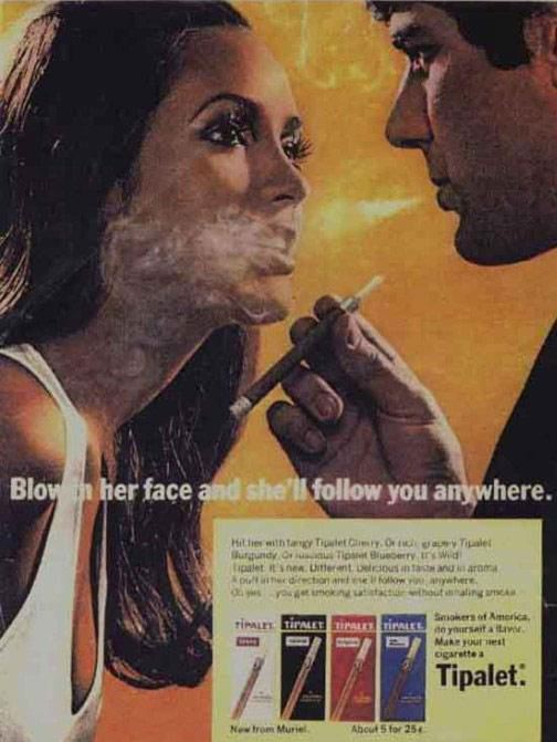 Blow in her face advert