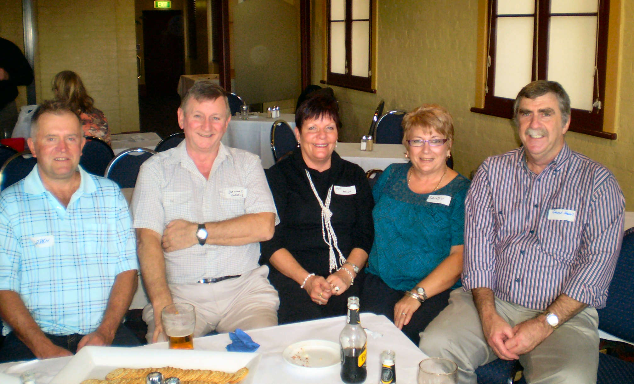 Warren Faver, Dennis Greig, Pat Prior, Sandy Faver, George Harris