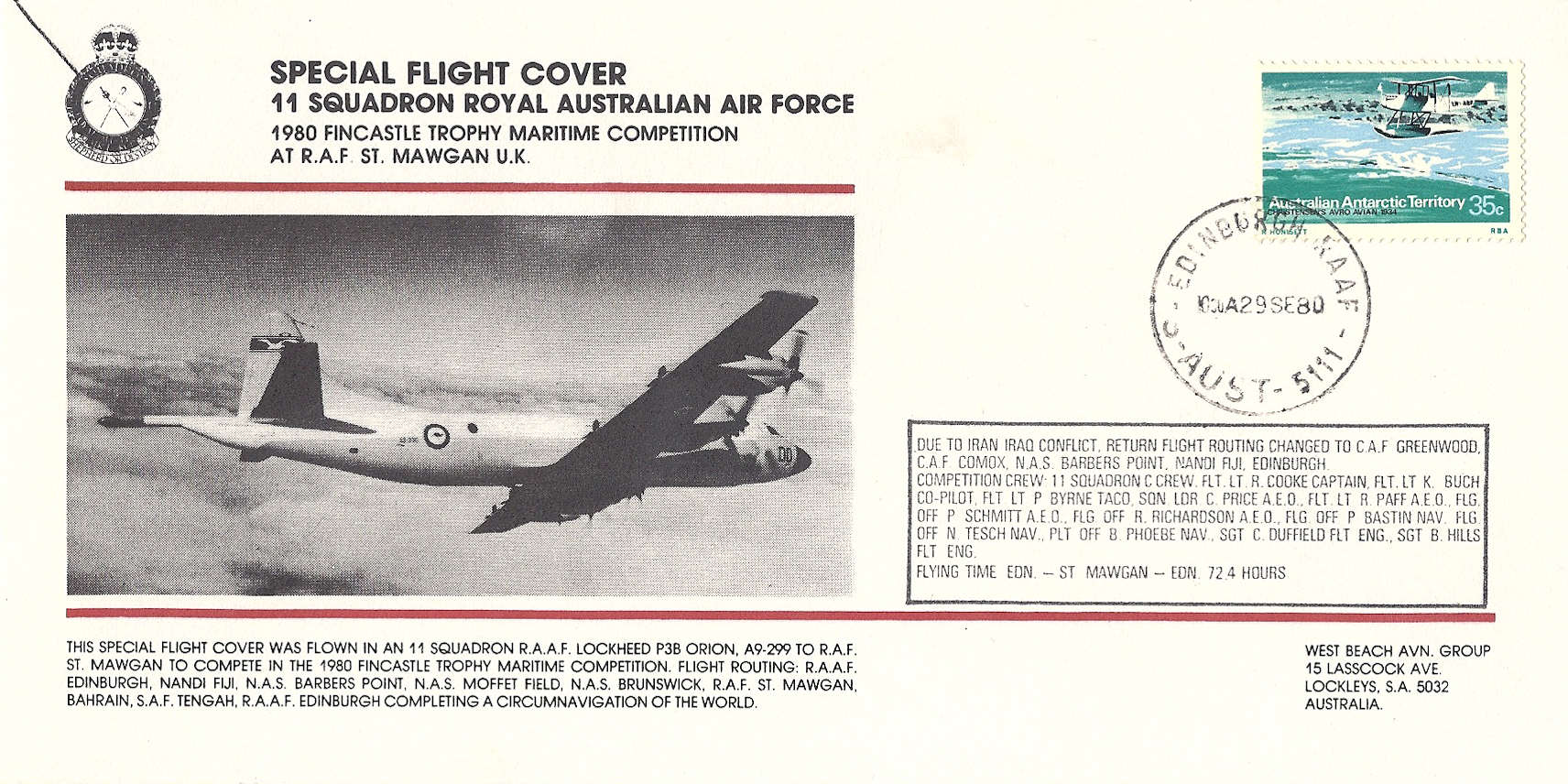 Special Flight Cover - 11 Sqn