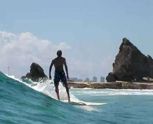 Long boarding on the Gold Coast