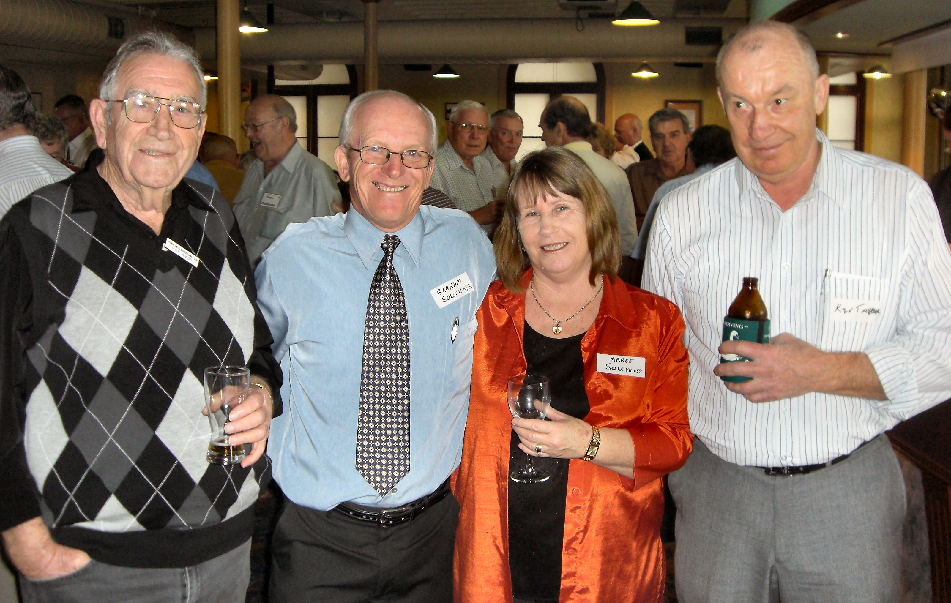 Ron Amos, Graham and Maree Solomons, Kev Taylor.