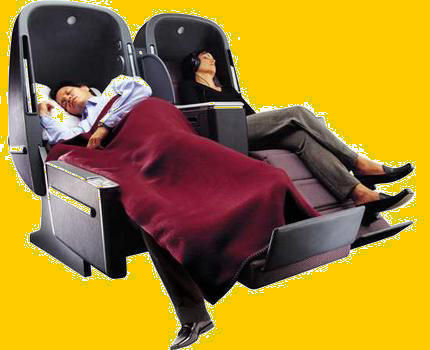 Qantas business class seat