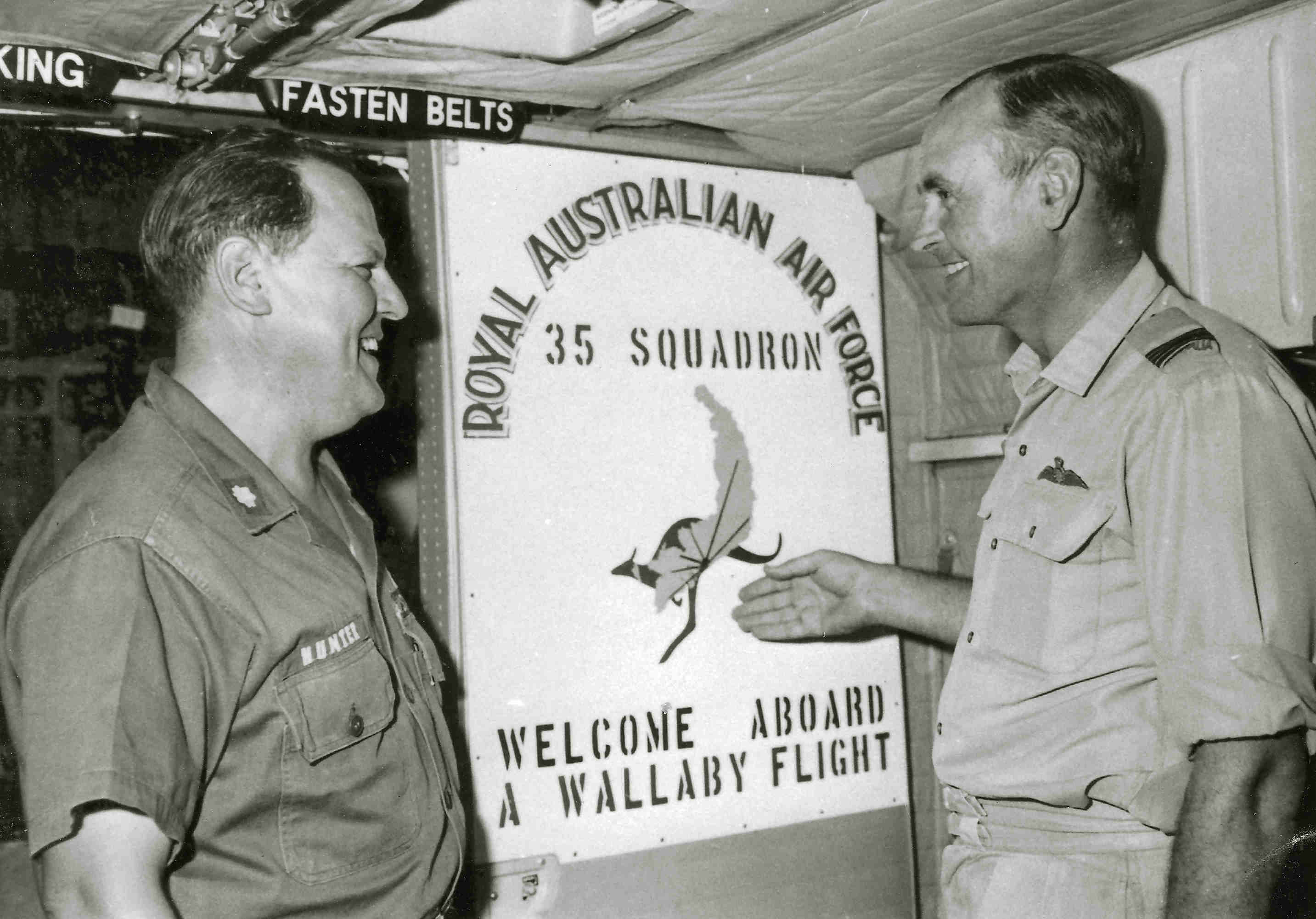 Wallaby Airlines Welcome sign